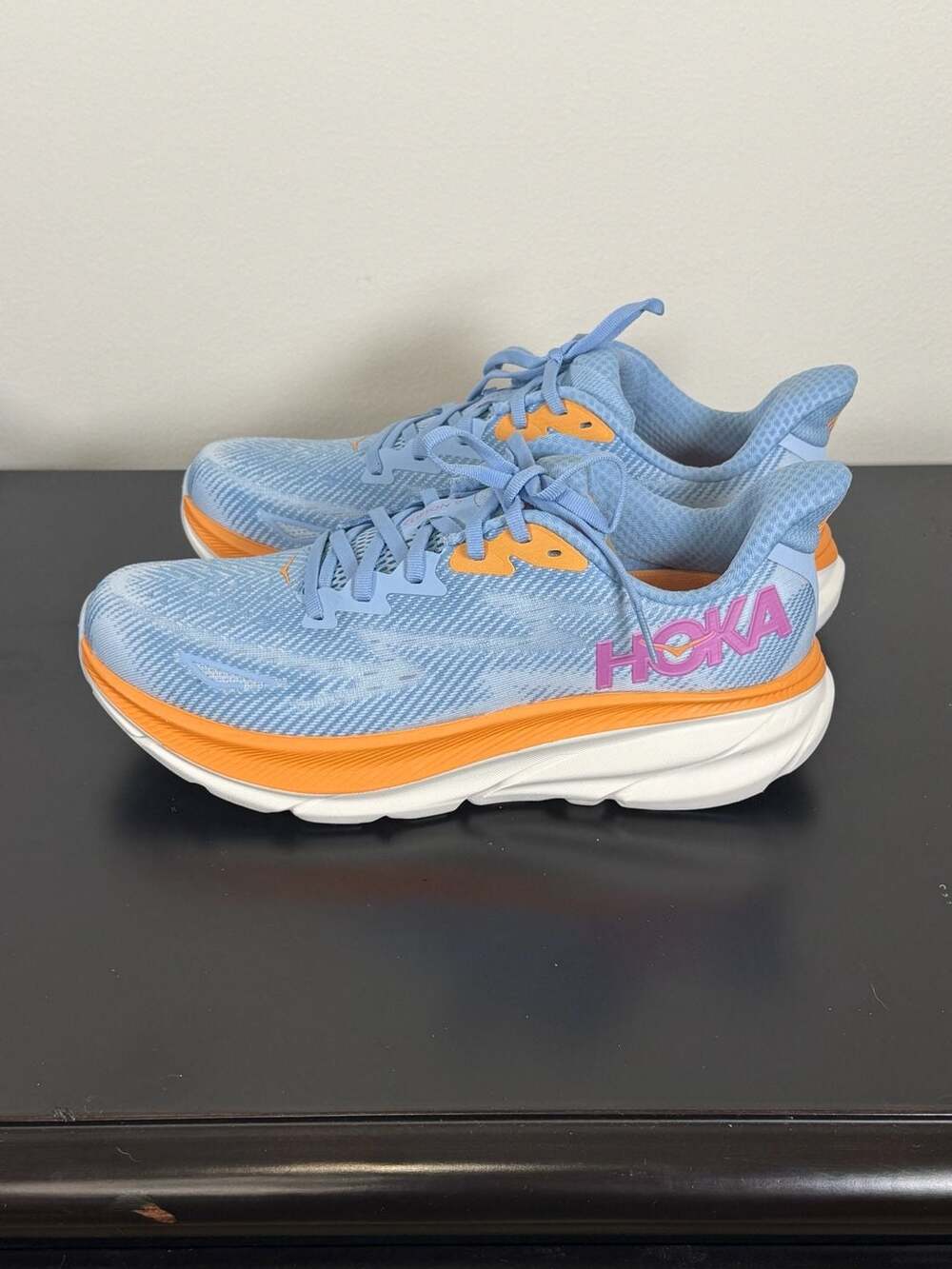 Hoka Clifton 9 Women's Size 9.5B Airy Blue/Ice Water Running Shoes - Picture 6 of 12